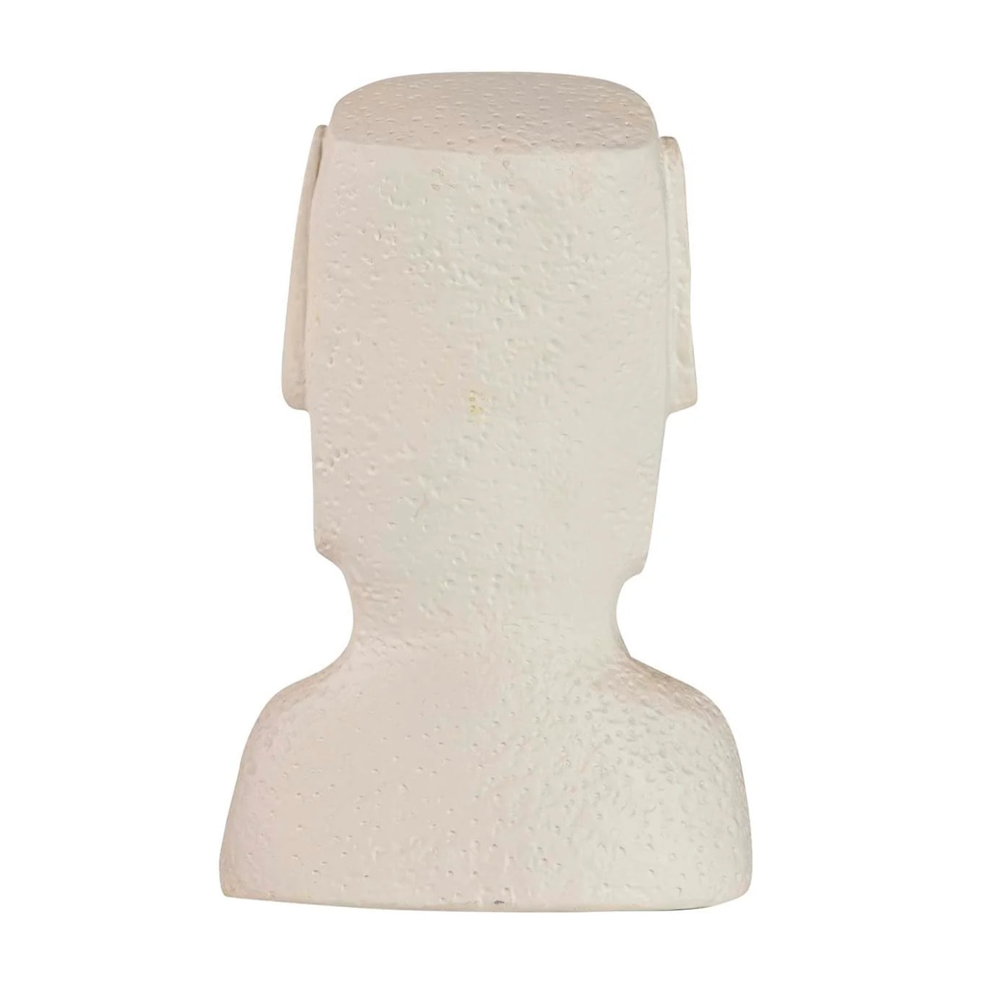 Figura Moai Cemento Blanco 17x11x26 Cm