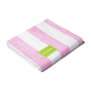 Toalla Estampado Rayas Old Money Jacquard Velour Beach Towel Rosa / Blanco D.Franklin