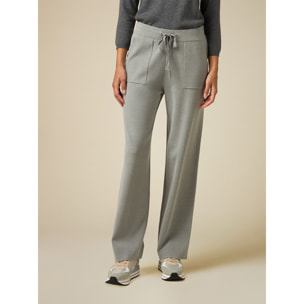 Oltre - Knitted palazzo trousers - Gris