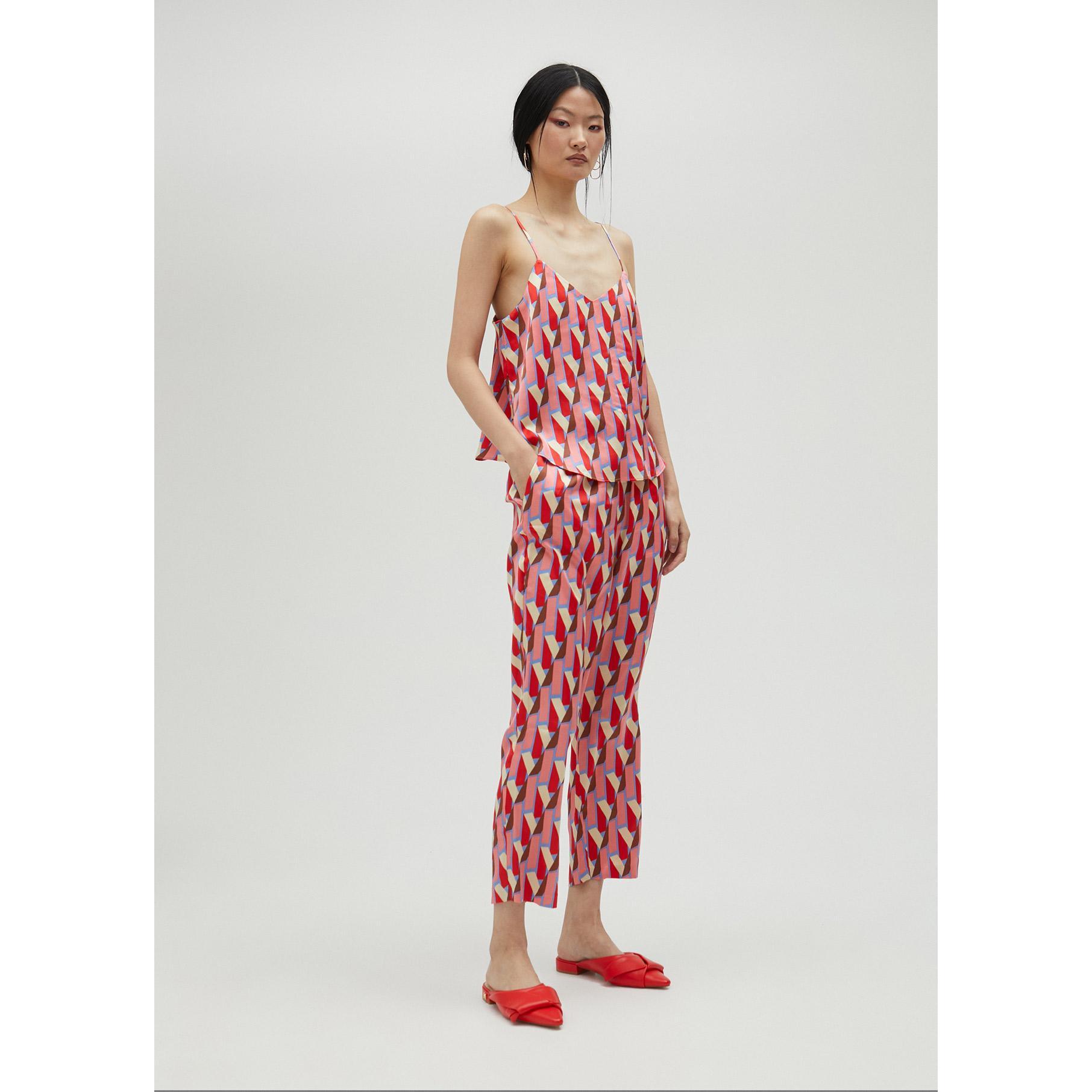 Top stile lingerie stampa loghi