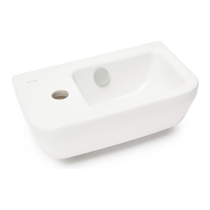 Intégra Lave-mains 37x22 cm, trou pour robinet à gauche, blanc (7090-003-0028)