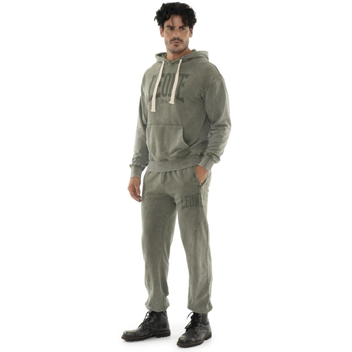 Pantalone da uomo non garzato in tessuto lavato Leone Old Wash