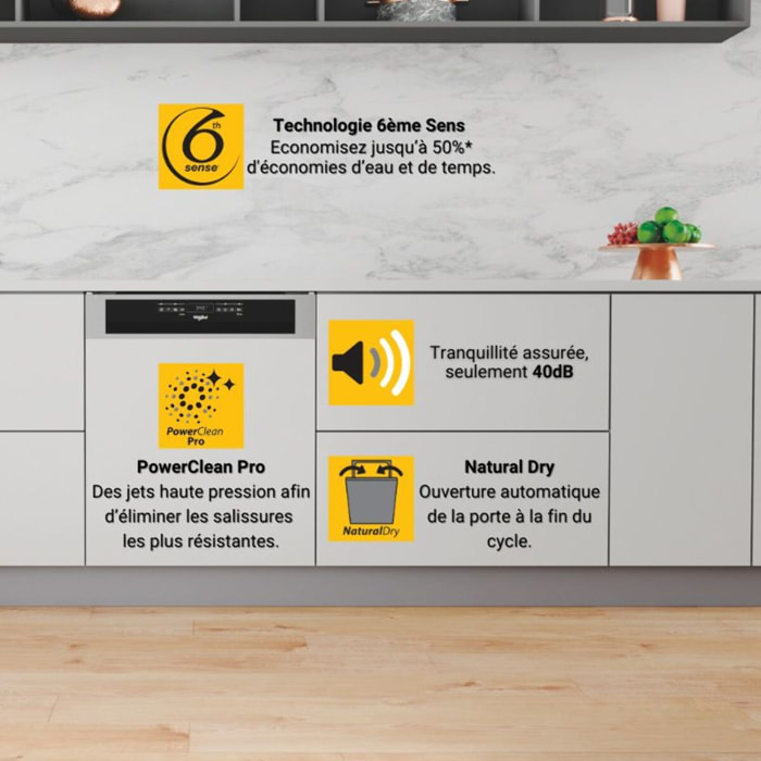 Lave vaisselle encastrable WHIRLPOOL WD0BD851AX 6èmeSens