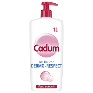 Cadum Gel Douche Dermo-Respect Sans Savon Huile d'Amandes Douces Bio 1L