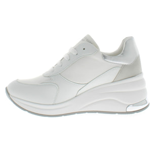 Armata di Mare Scarpe Donna Sneakers Casual Zeppa con Soletta in Memory Foam AMD S51H63 White Silver