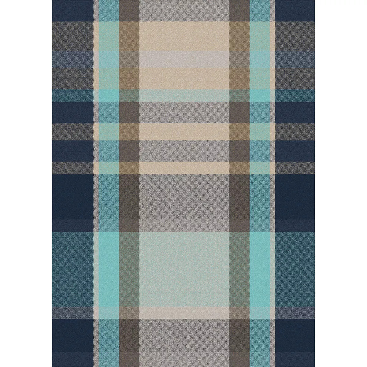 Plaid laine & autres fibres 200 g/m² motif jacquard bleu gris Mohaira irish blue