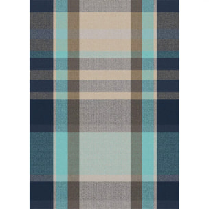 Plaid laine & autres fibres 200 g/m² motif jacquard bleu gris Mohaira irish blue