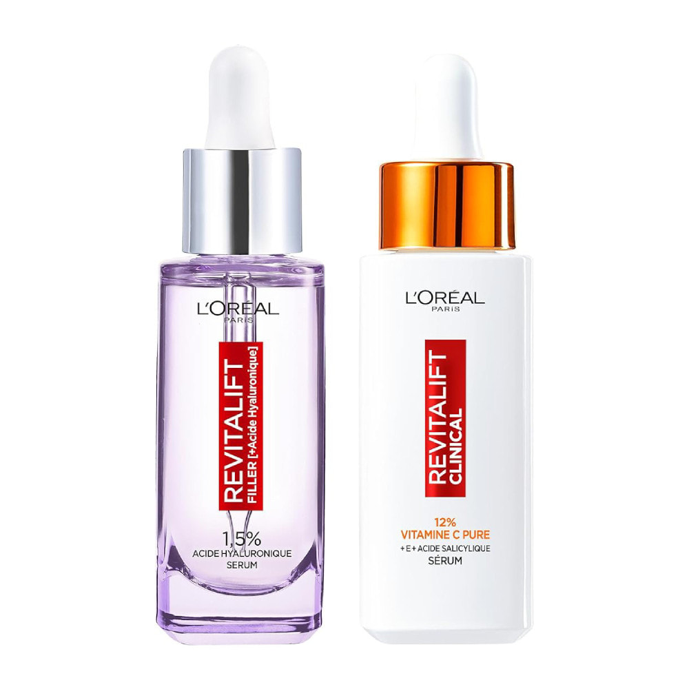 L'Oréal Paris Revitalift Filler Sérum Anti-rides 1.5% Acide Hyaluronique Pur 30ml, L’Oréal Paris Revitalift Clinical Sérum Teint