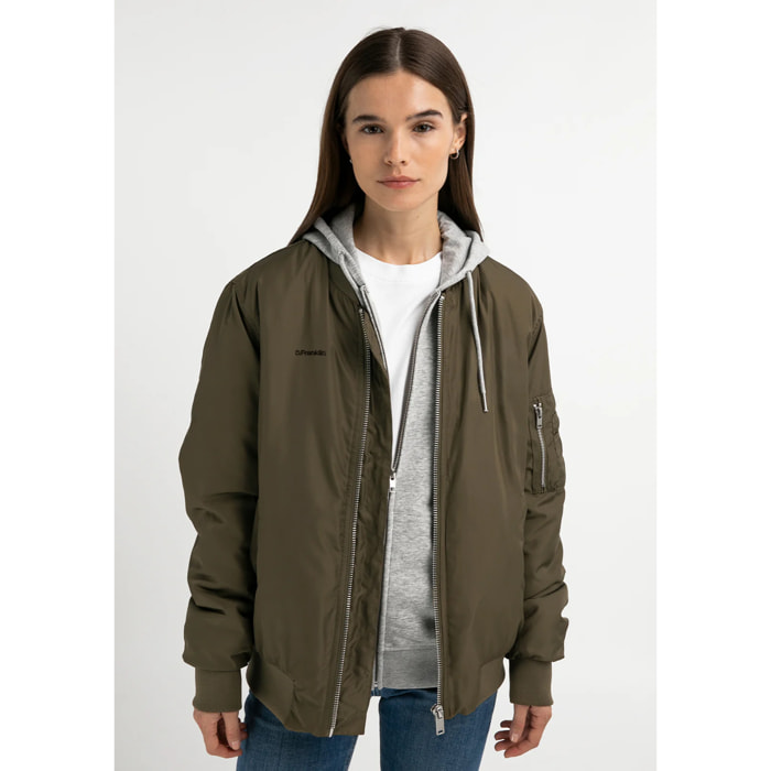 Cazadora Bomber Logo en Khaki D.Franklin