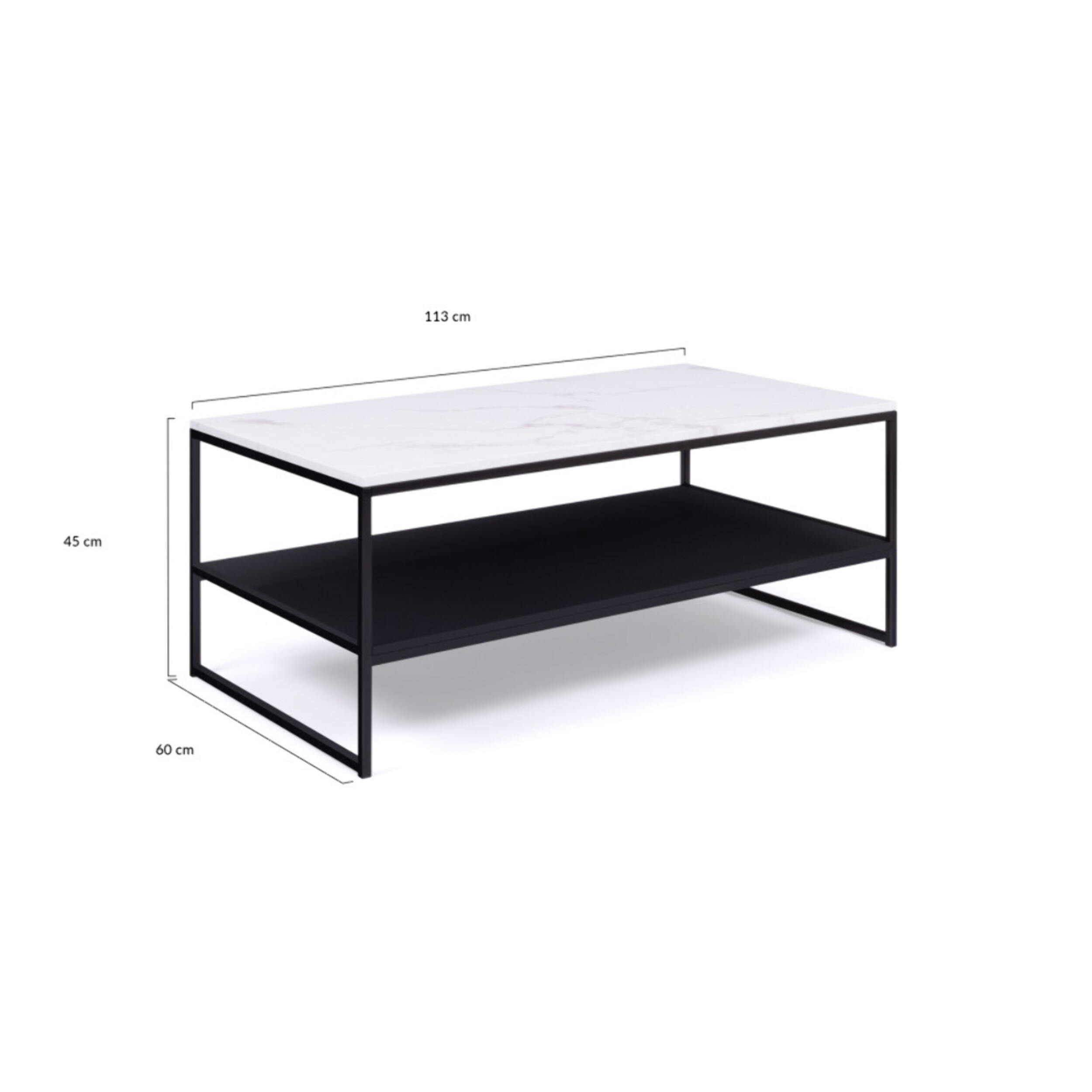 Table basse double plateau Glam