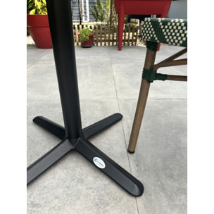 BISTRO - Ensemble repas de jardin 2 places en acier et plateau terrazzo - vert