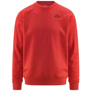 Felpe Kappa Uomo Logo Korpo Caimali Rosso