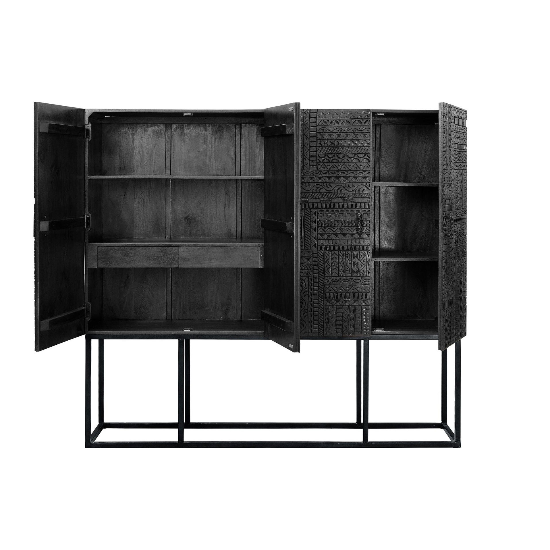 Armario de Madera de Mango 180 Cm Estilo Étnico
