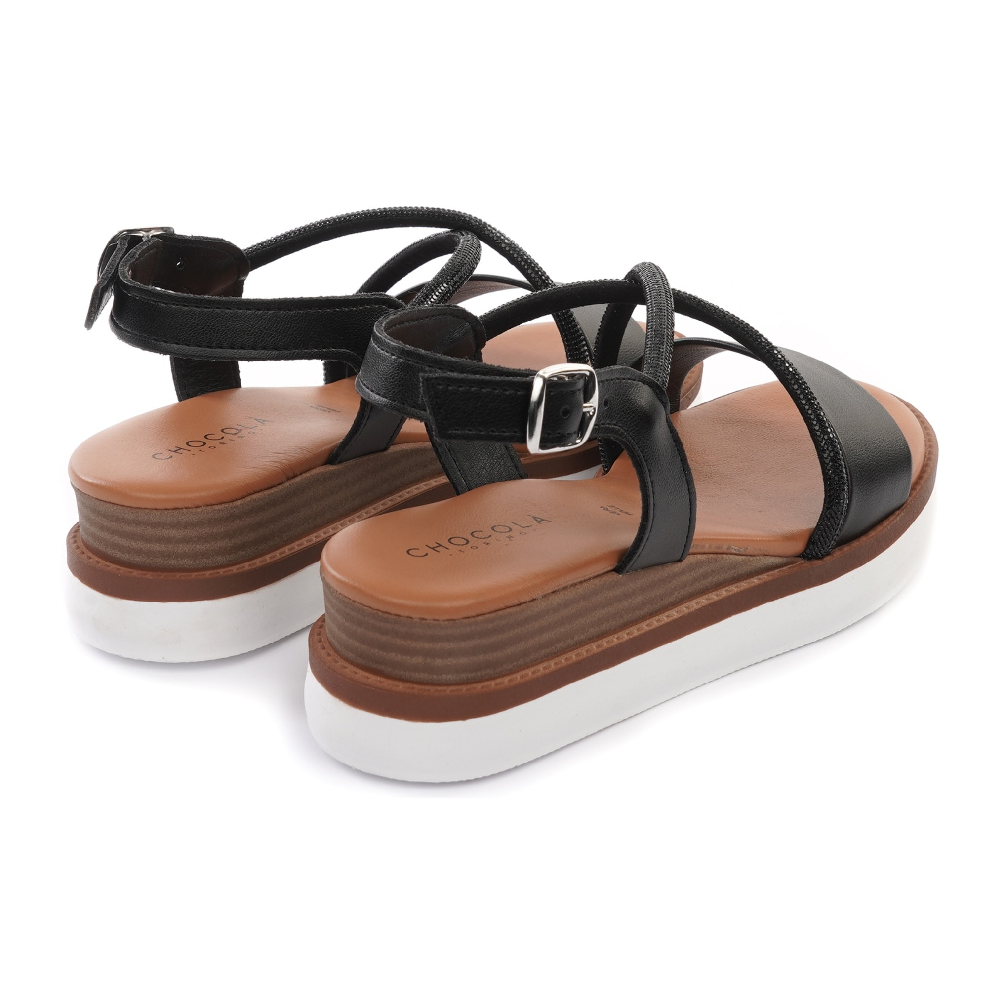 SANDALO ZEPPA BRILLANTINI NERO