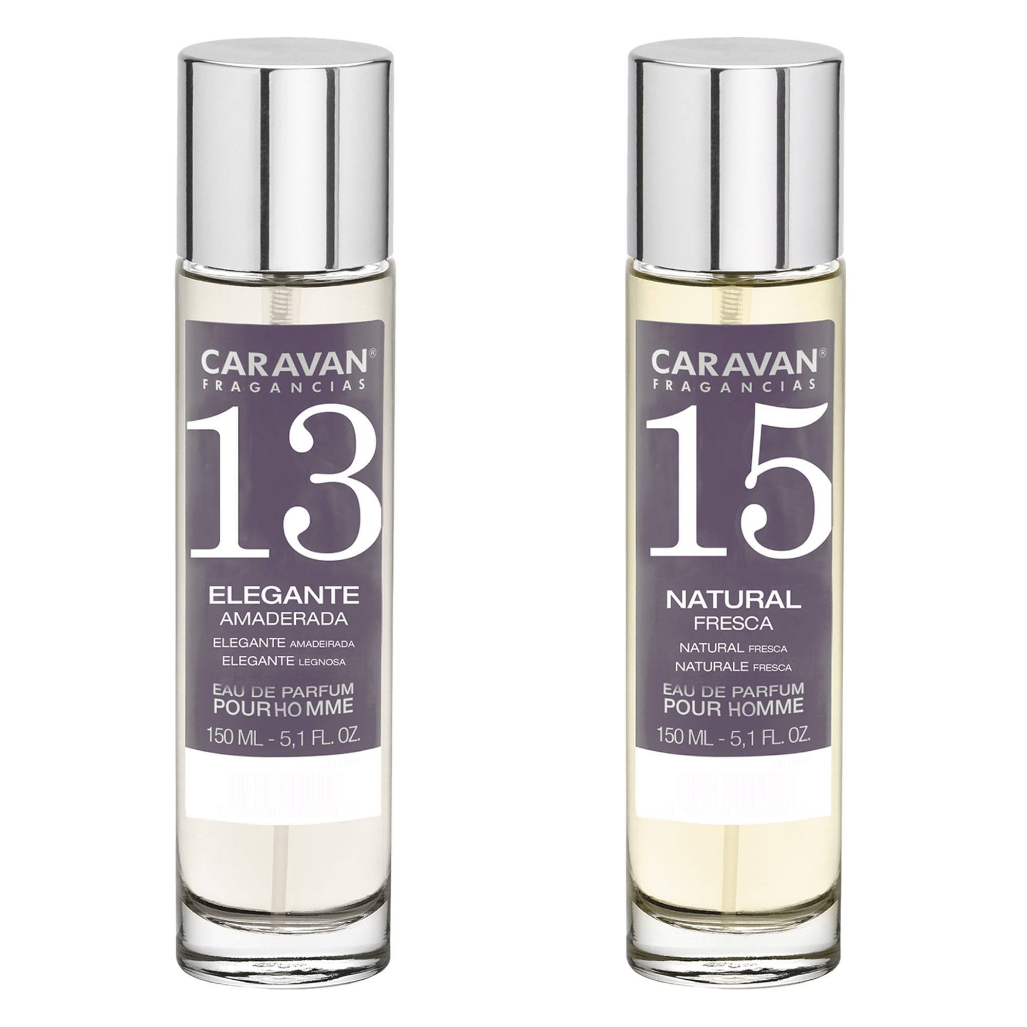 Caravan fragancias - caja de regalo con 2 perfumes: nº15 y nº13 de 150 ml, para hombre