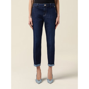 Oltre - Jeans chino in denim rinse - Blu
