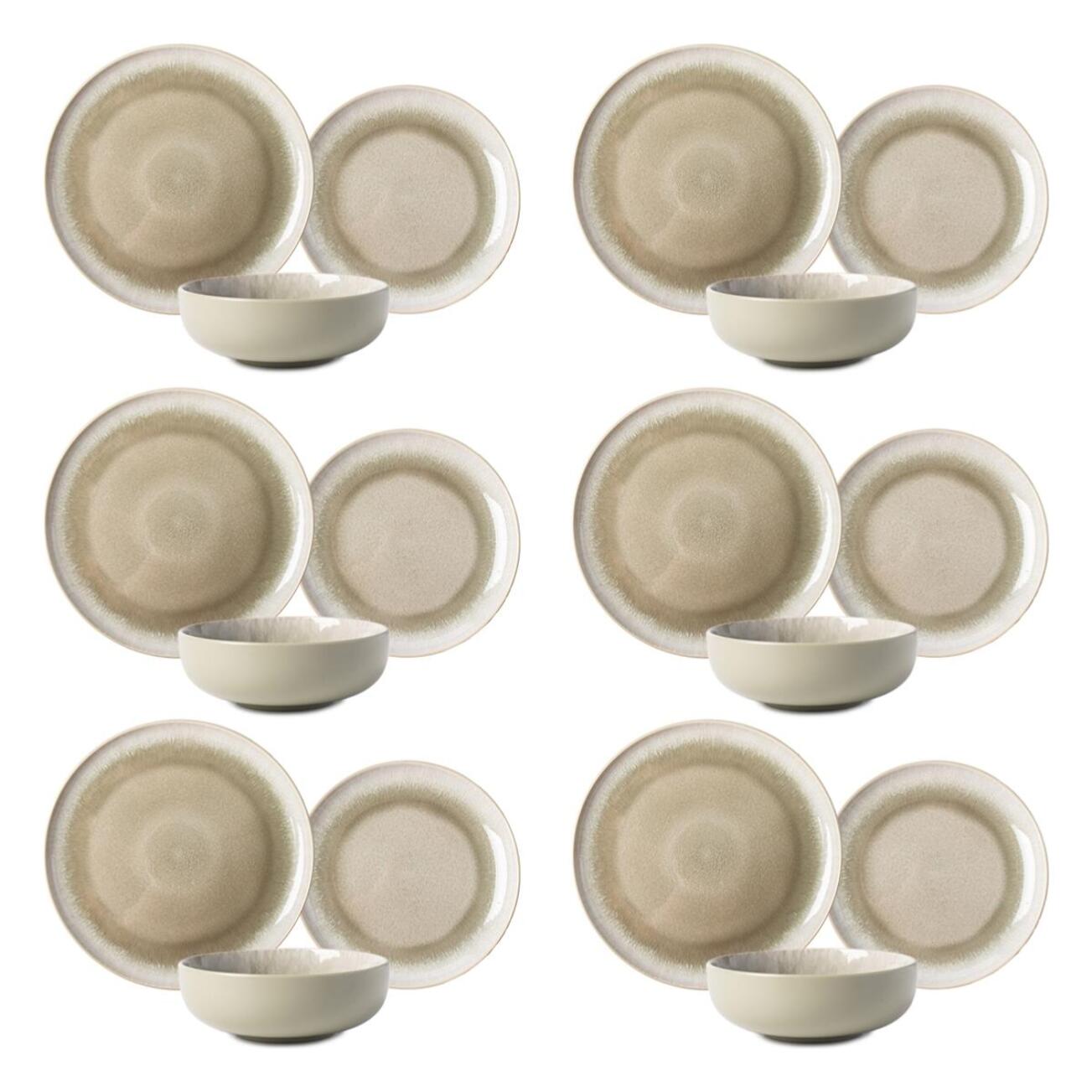 Service 18  pièces vert - "Iris"