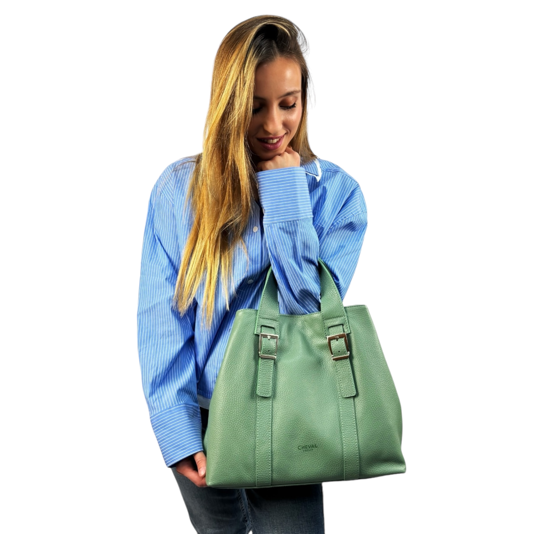 Bolso de mano Cheval Firenze Agnese Verde Salvia