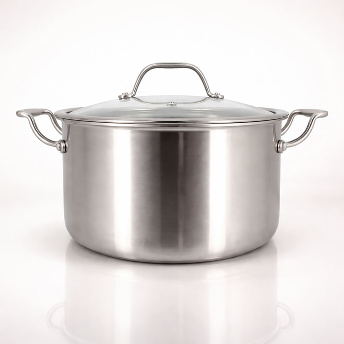 Faitout acier inoxydable 24cm - fait en France - tous feux TRIPLY