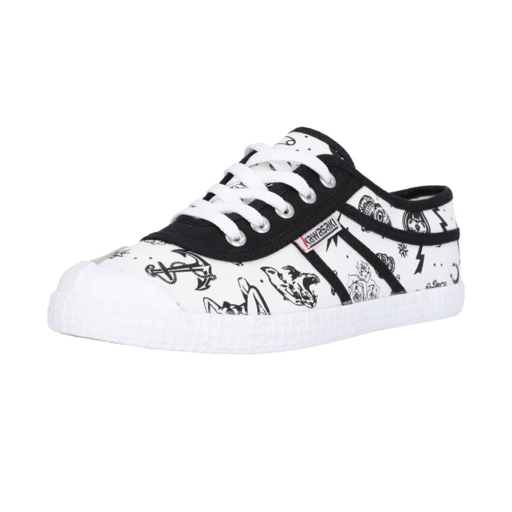 Zapatillas Sneaker Unisex - KAWASAKI Tattoo Canvas Shoe K202420-ES 1002 White