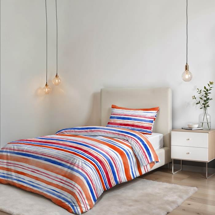 COPRIPIUMINO FANTASY, 100% Microfibra, No Stiro - STRISCE