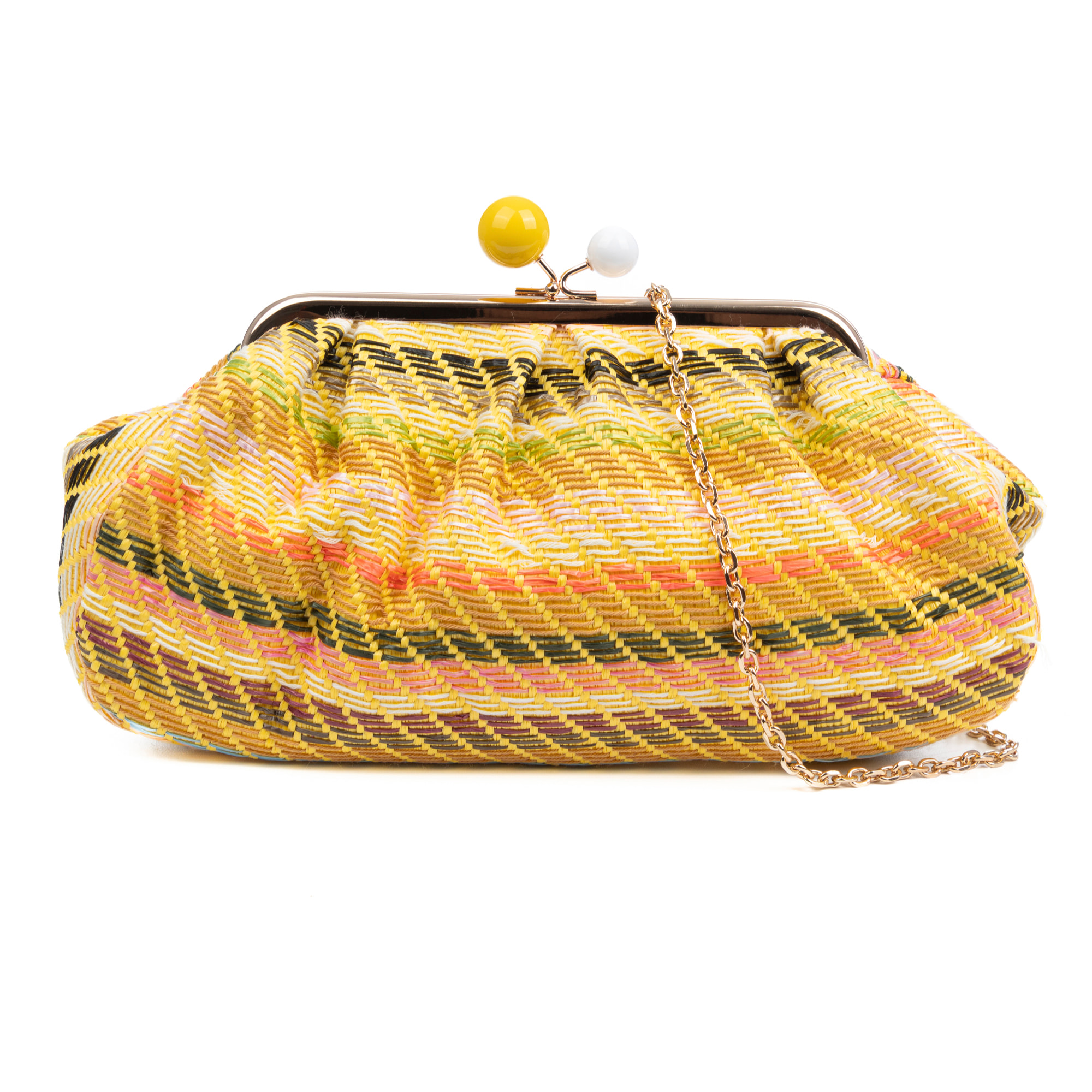 Boesio Bolso bandolera Mujer. Fabricado en rafia sintética entrelazada.