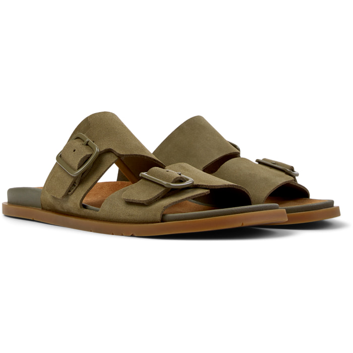 Sandalias - CAMPER Lluc Sandal - Verde - Cuero de gamuza