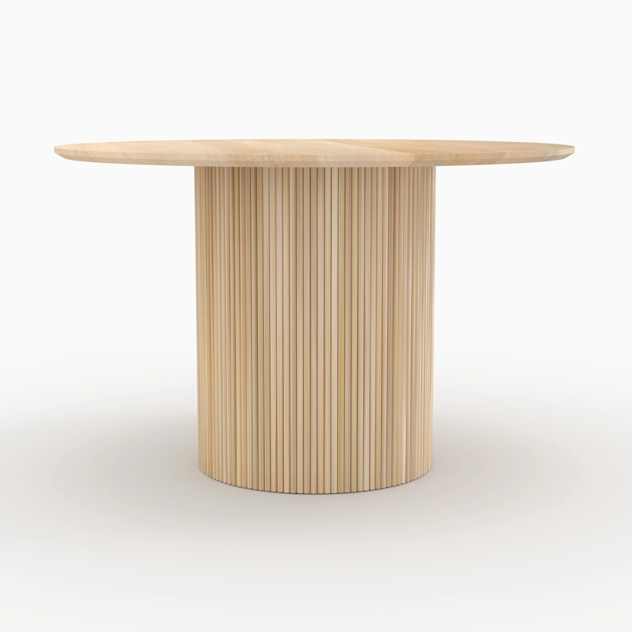 Table ronde 4 personnes en bois de manguier D120 cm - Agathe