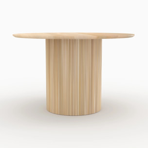 Table ronde 4 personnes en bois de manguier D120 cm - Agathe
