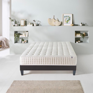 Ensemble Matelas Memoire de forme Vendome avec sommier en bois