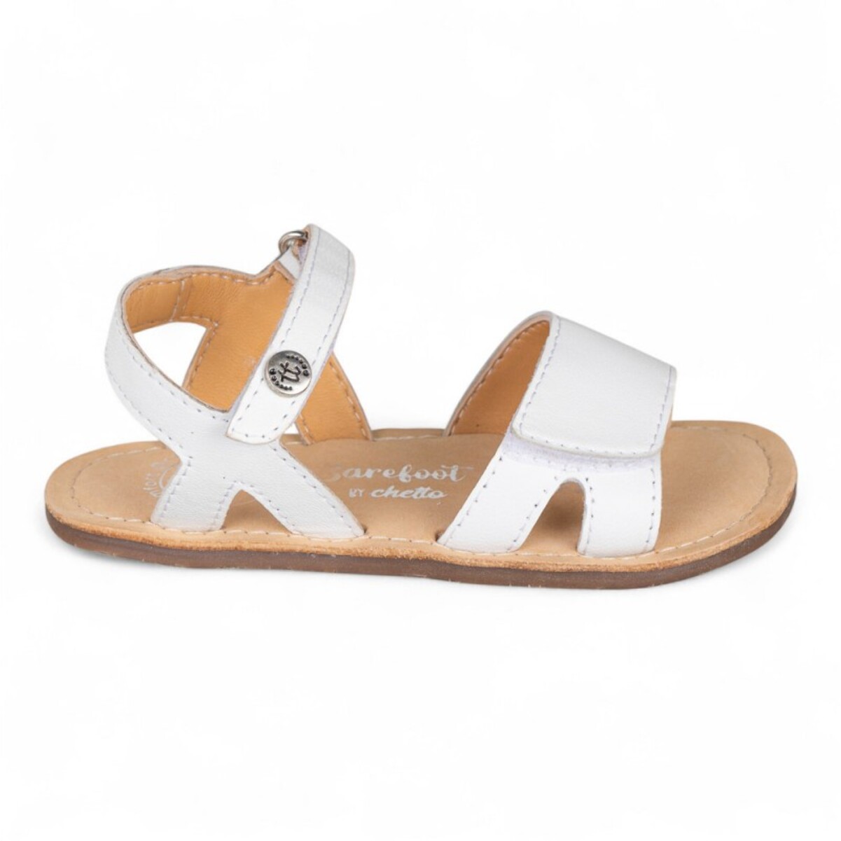 SANDALIA BAREFOOT PIEL CHETTO ESTILO CLÁSICO BLANCO