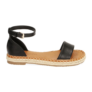 Sandalias planas negras