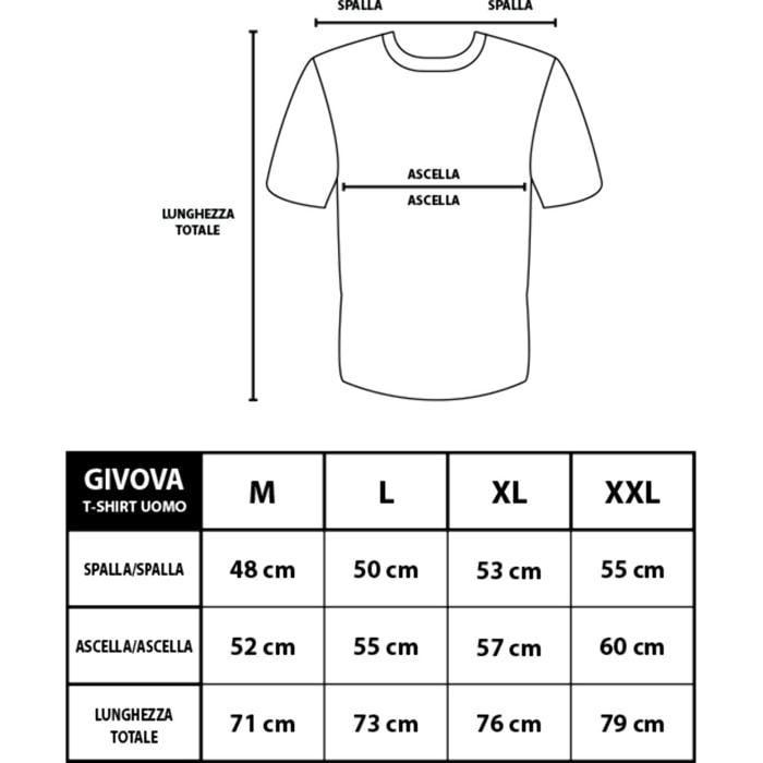 T-Shirt Streewear Uomo GIVOVA Girocollo Cotone