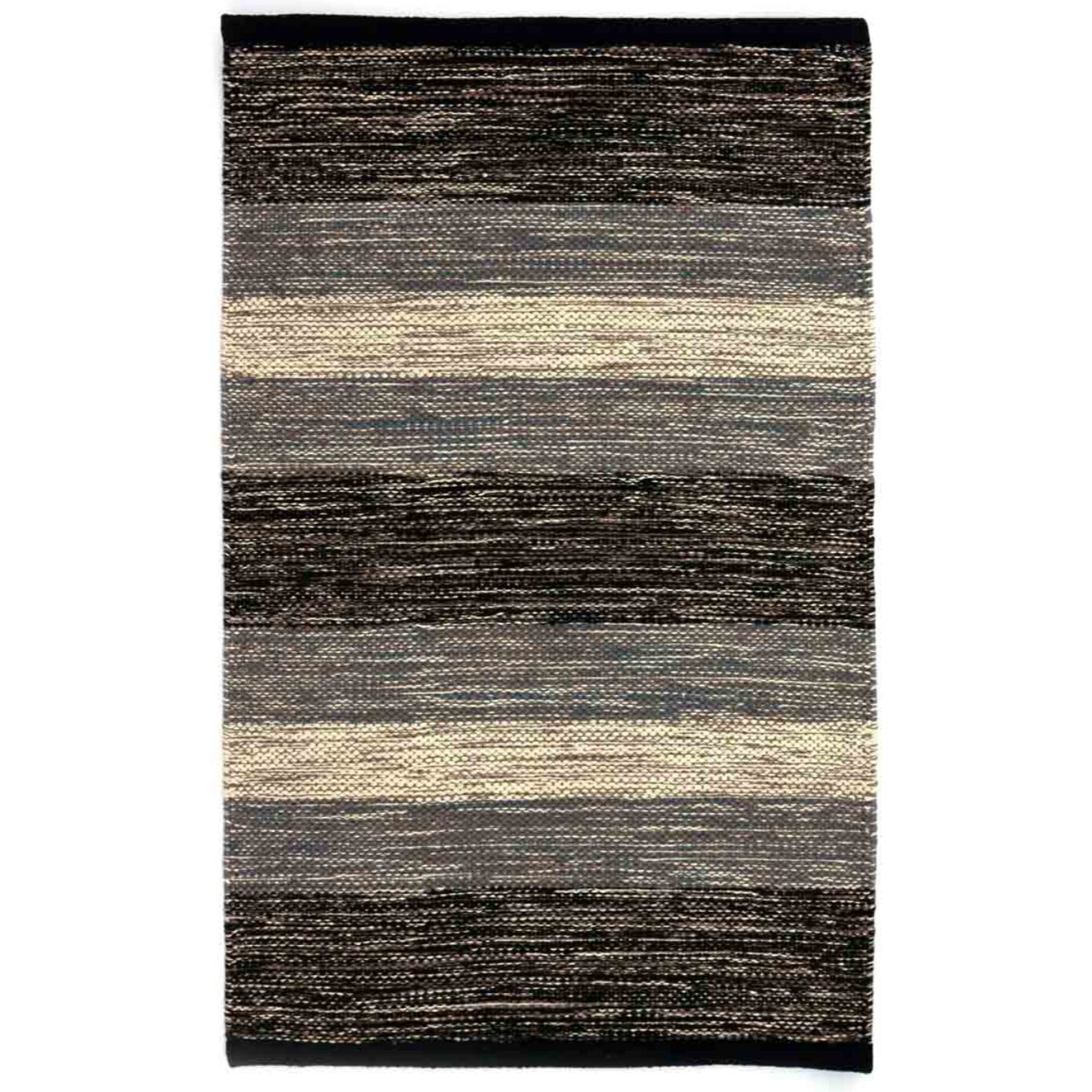 Tappeto HAPPY GRIGIO disegno a righe 100% cotone annodati a mano, tappetino stuoia bagno multiuso lavabile