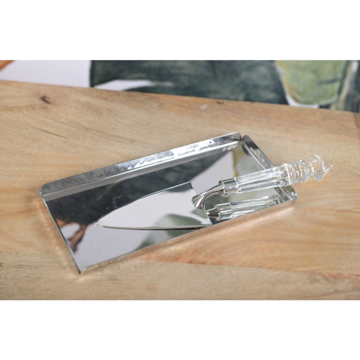 Pelle à tarte manche en cristal