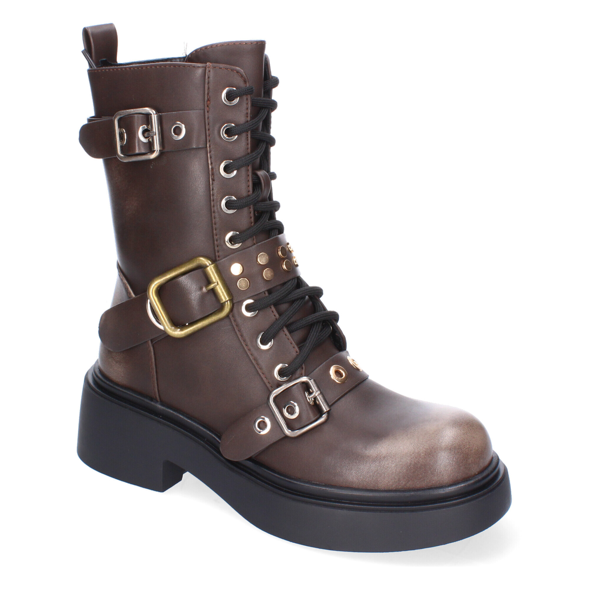 Bota de Tacón para Mujer, Comodas y Elegantes, Adornos de Hebillas