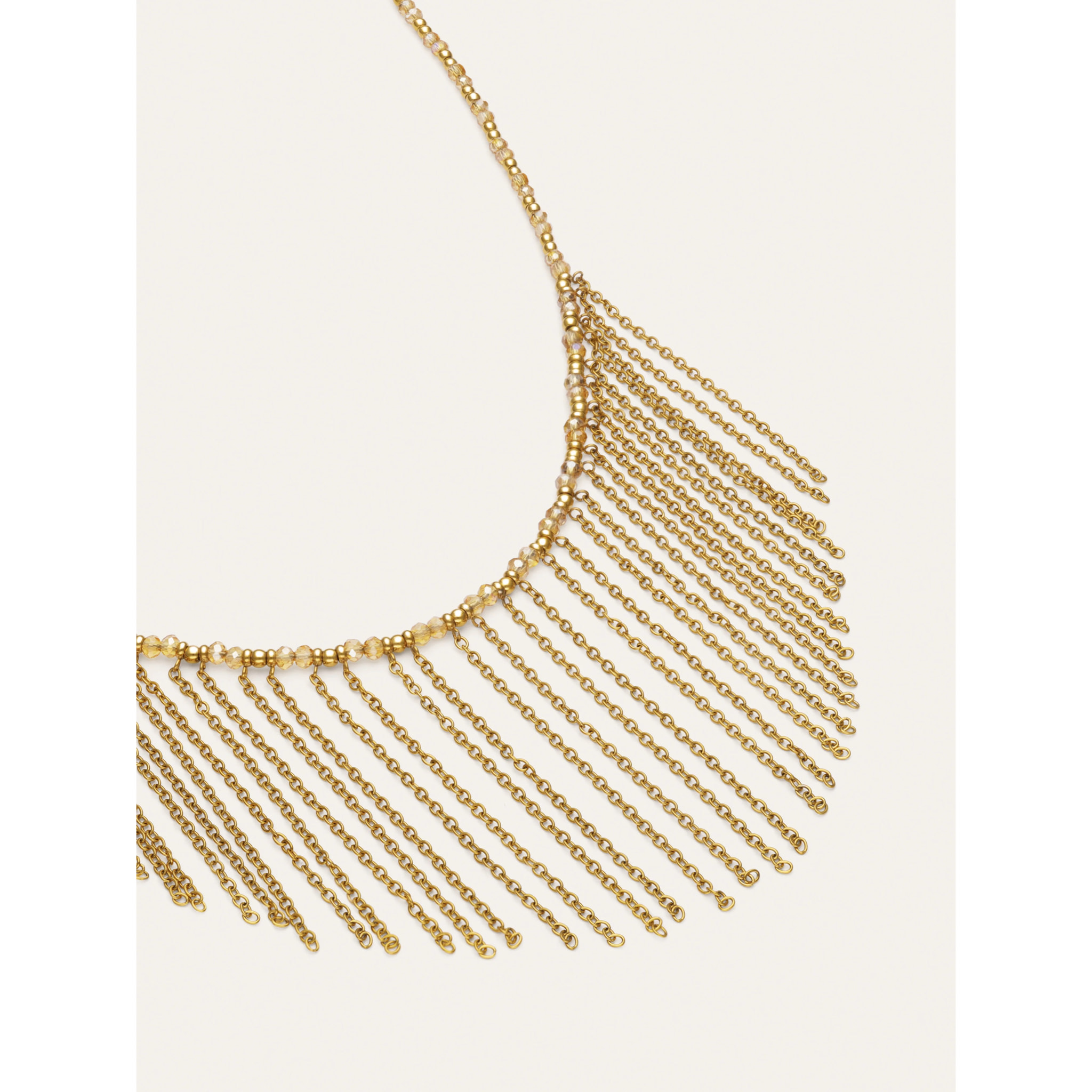 Collana Zafira Champagne  Acciao Placcato Oro