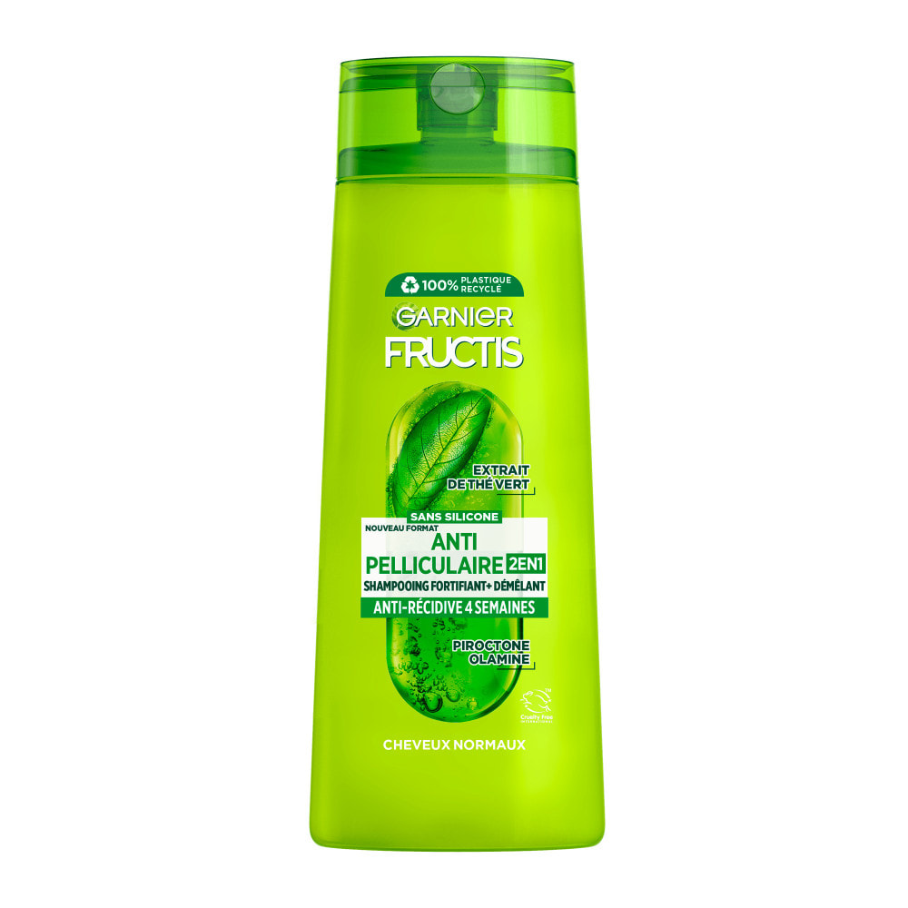Lot de 12 - Garnier Fructis Shampooing 2en1 Antipelliculaire thé vert 300ml