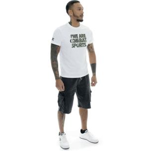 Camiseta de hombre de algodón con estampado de camuflaje Leone Military 1947