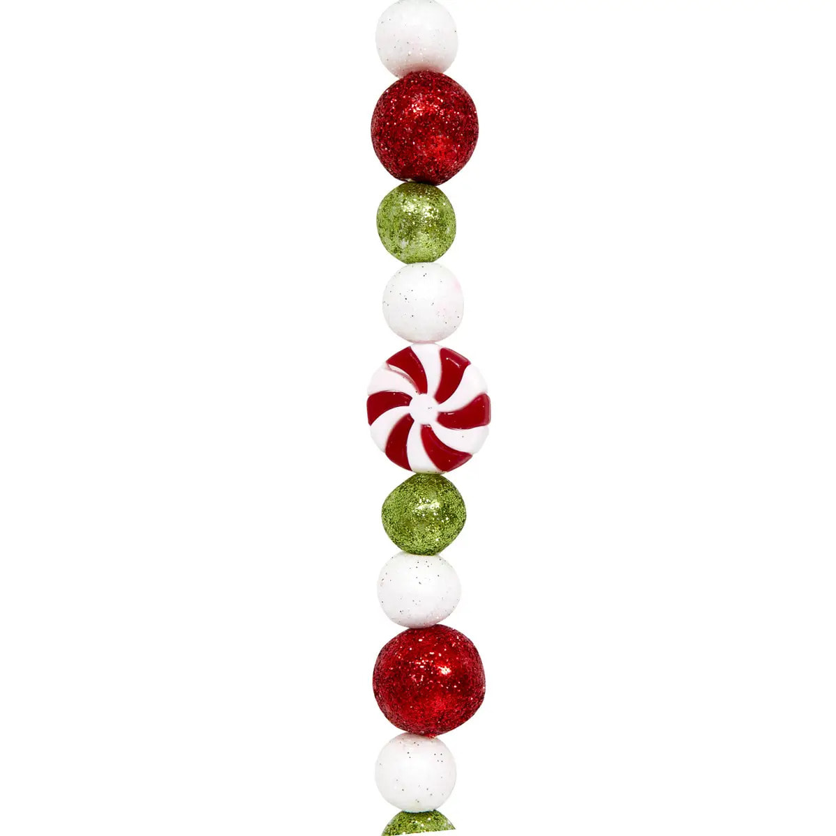 Guirlande de Noël motif bonbons rouge, vert et blanc 240 cm