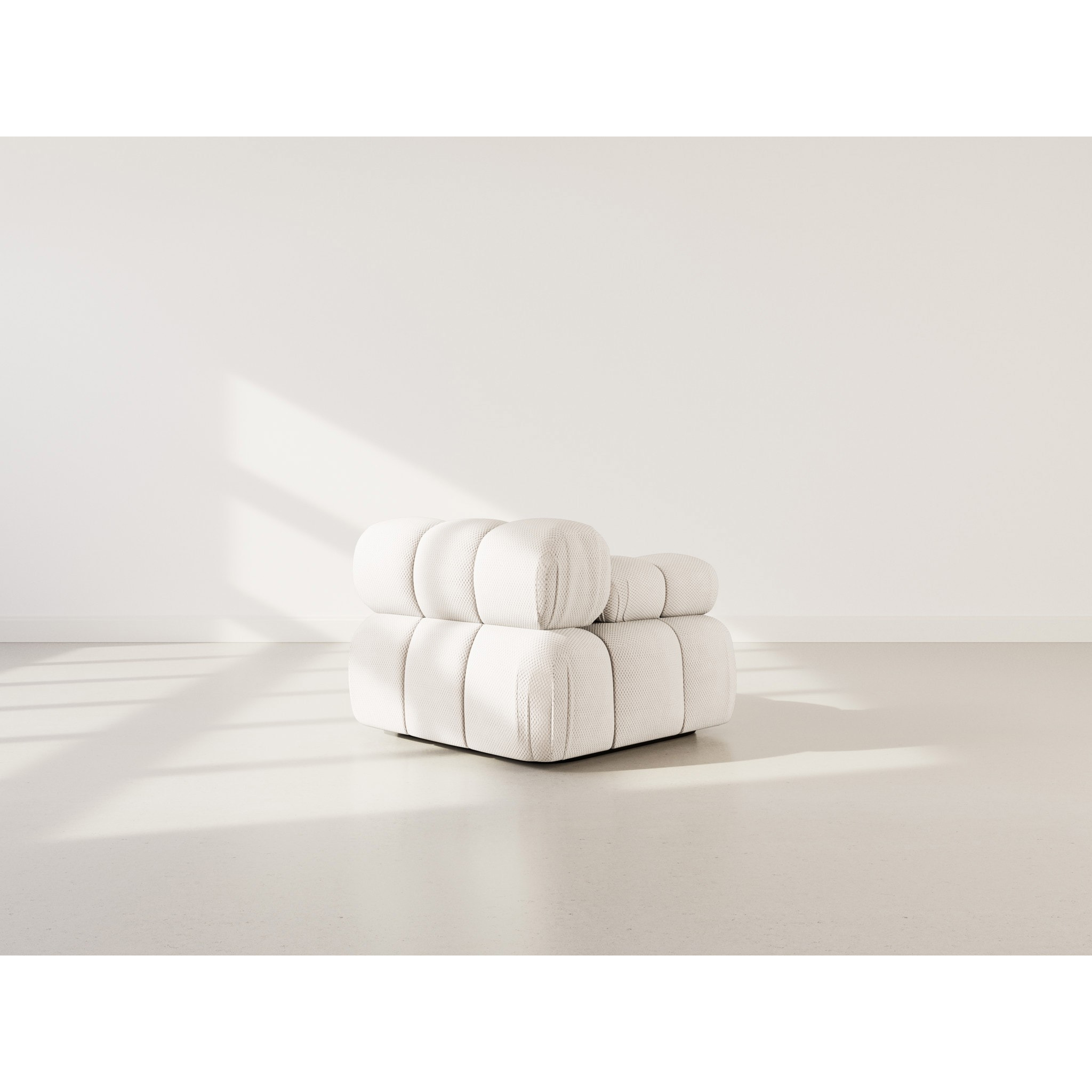 Ruby - module d'assise gauche en velours texturé - Beige