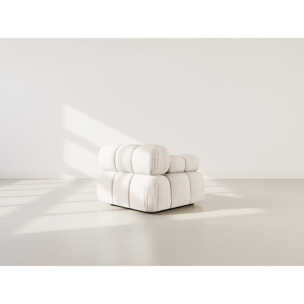 Ruby - module d'assise gauche en velours texturé - Beige