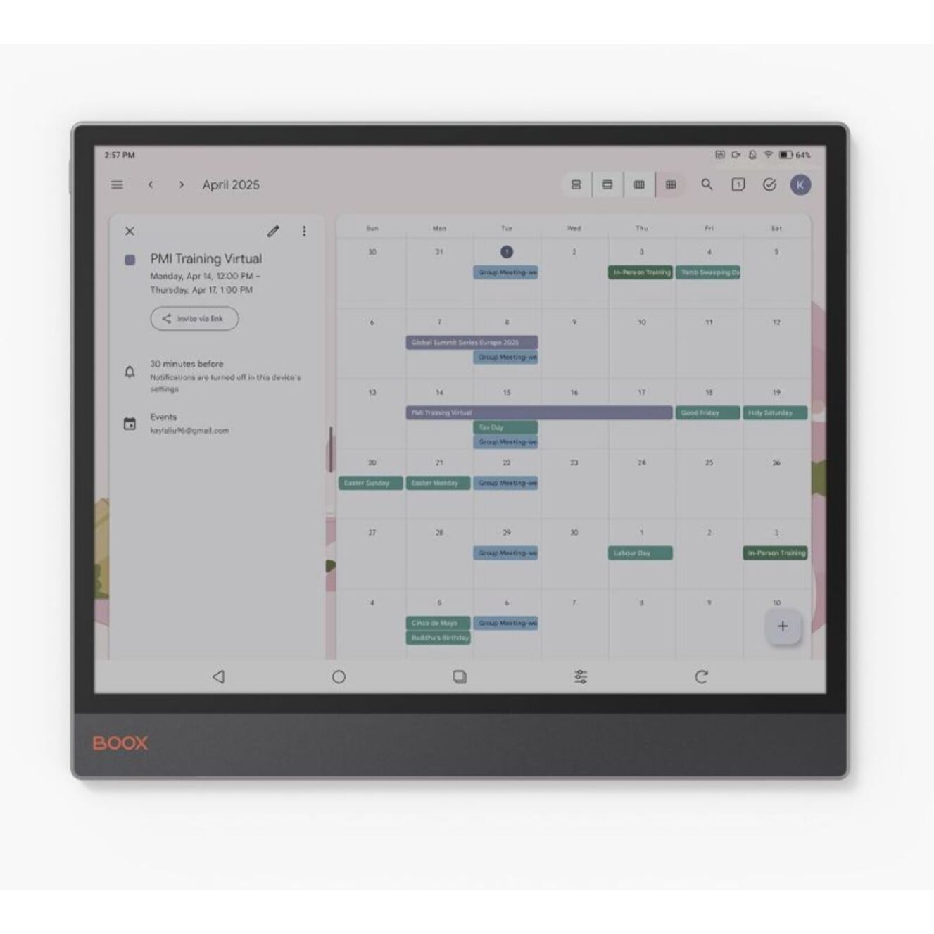 Bloc-notes numérique BOOX Tab X C 13.3''