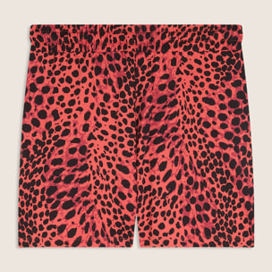Pantaloncini animalier regular fit in french terry