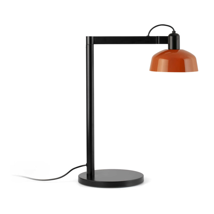 TATAWIN Lampe métal de table orange roux