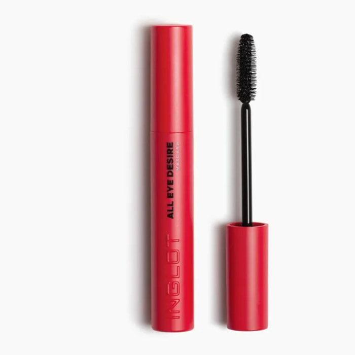 INGLOT All Eye Desire Mascara, Máscara de pestaña, consigue un volumen sorprendete, enriquecida con cuidado nutritivos, Apta para ojos sensibles. 8,5ml