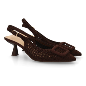 Zapato destalonado elegante tacón medio