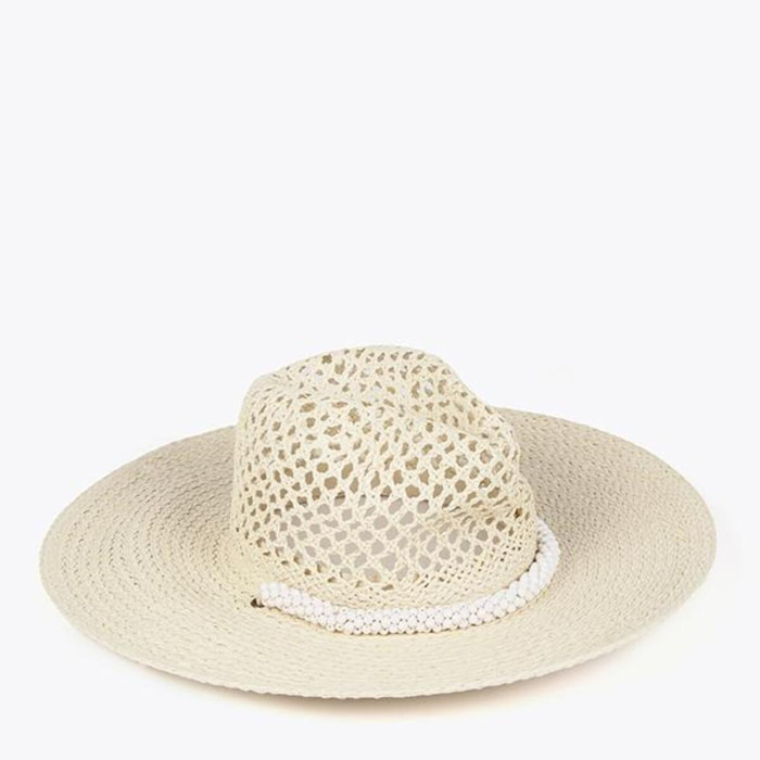 Cappello effetto cowboy in rafia