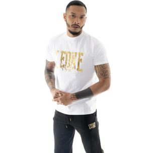 Camiseta de manga corta para hombre "Authentic Gold" con logo dorado