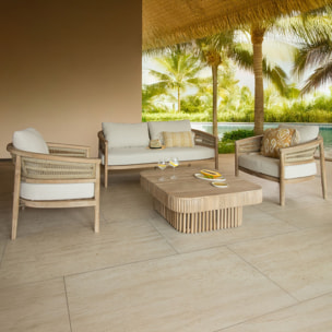 Salon de jardin en bois d'acacia 4 places MAUI